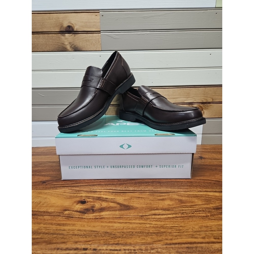 Apex Penny Loafer Oxford LT210M Mens Size 11.5 Brown Diabetic Orthopedic